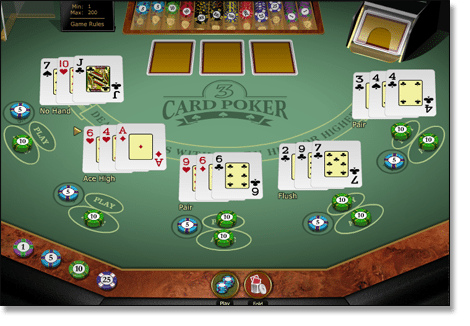 live 3 card poker casino